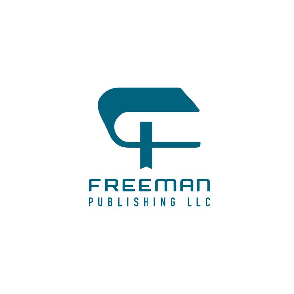 An initial and book logo for Freeman Publishing