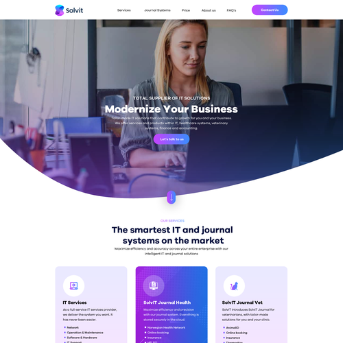 Design a new wordpress theme for an IT company in Norway Design by Obizzy