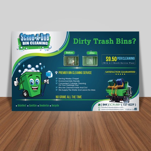 Scrub-A-Dub Bin Cleaning Design by 123Graphics