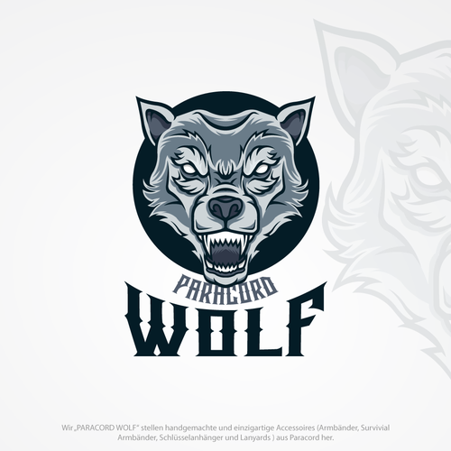 Paracord wolf needs a unique, noble and commercial logo for our