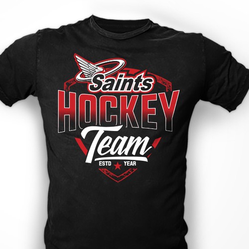 Design a unique hockey shirt for a high school hockey Team Tshirt