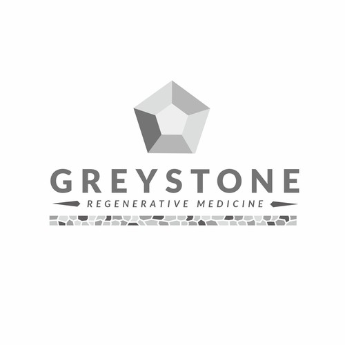 I like the lettering of Greystone here.  And then below Greystone a grey, stone-like structure with mortar or joints in  Design réalisé par anoadesigner