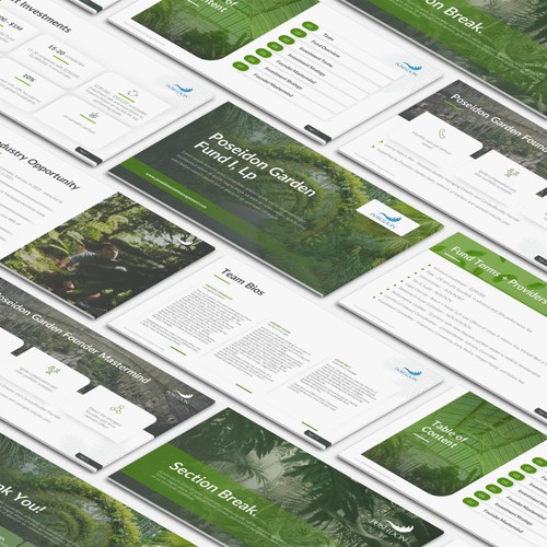 Visually stunning pitch deck template for a cannabis VC fund to appeal to investors Design réalisé par SlideKingdom