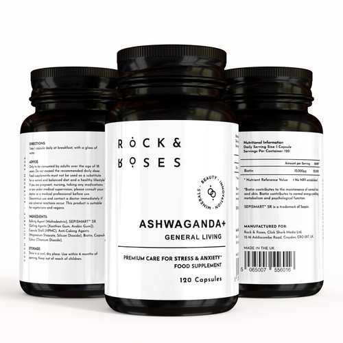 Design di Minimal Supplement Label for a Vitamin Bottle di interaksi