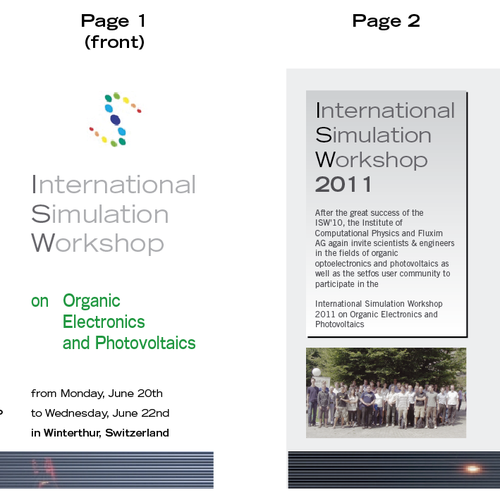 2 Page A4 Flyer for Scientific Simulation Workshop