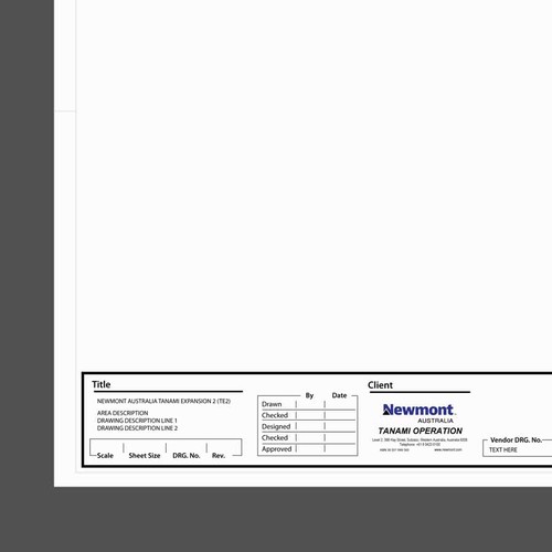 Title block for technical drawings-ontwerp door TheDreamCity