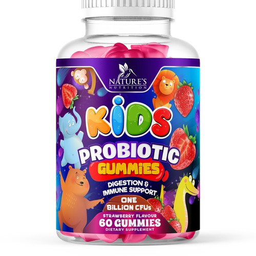 Designs | Cute Kids Probiotic Gummies Design needed for Nature's ...