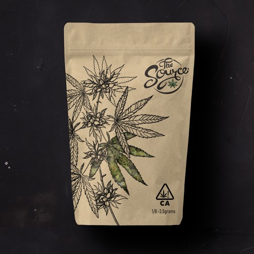 Cannabis Flower Bag Design Design by ░md