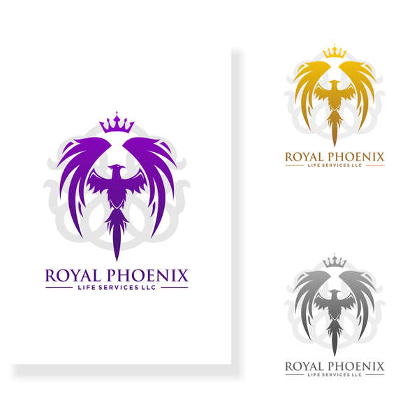 Design by abigail207 titled "Royal PRoyal Phoenix Life Services LLChoenix Life Services LLC"