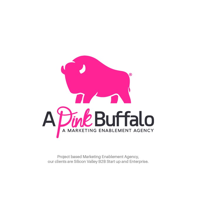 Create a fun, modern, GIRLY logo for A Pink Buffalo | Logo design contest