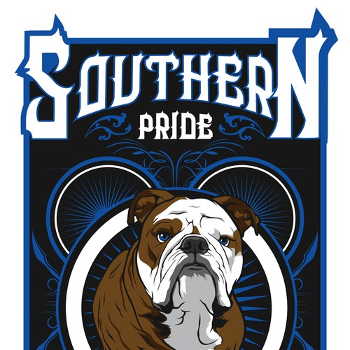 Create a detailed Exotic English Bulldog logo with Mascot for Southern Pride Exotic Bullyz Design by Joms Austria
