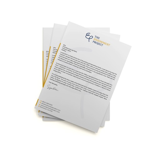 Clean, simple note design, The Endowment Project Design by prosenjit_P