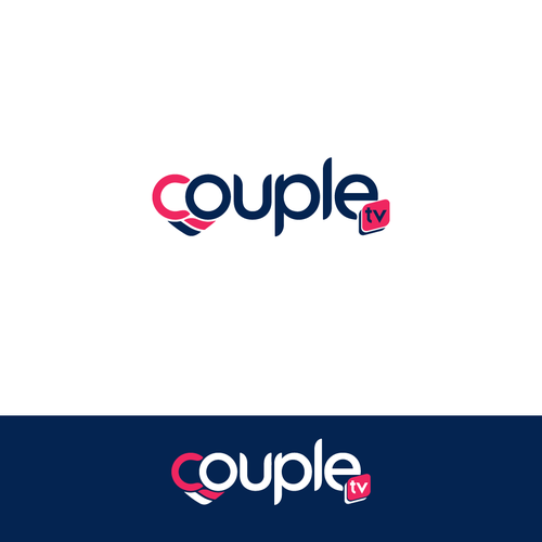 Couple.tv - Dating game show logo. Fun and entertaining. Diseño de Sufiyanbeyg™