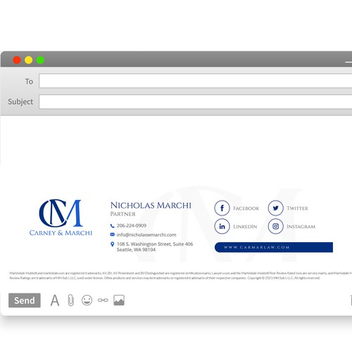 Signature Block for a Modern Law Office Design by Iconic Graphic