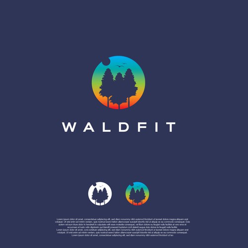 Calm, relaxing logo to suggest gaining peace of mind and health in forests Design by reflect the style ™