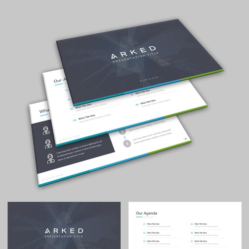 Arked company PowerPoint presentation Design by AZ™