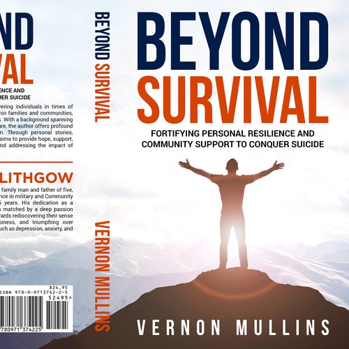 Create a powerful book cover representing resilience & survival in the context of suicide prevention Design by Bigpoints