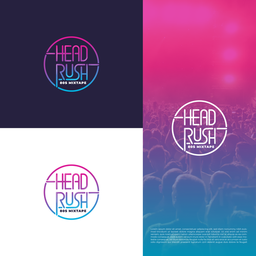 Logo for upcoming eighties band Design réalisé par Thaos Studio™