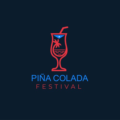 Design Piña Colada Festival Logo and Branding Package di smitadesign