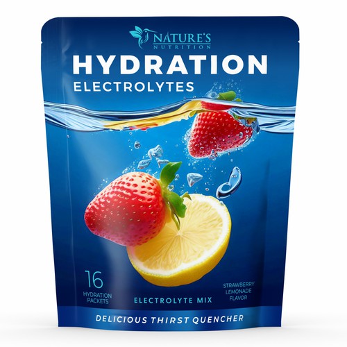 Refreshing Hydration Electrolytes Design Needed for Nature's Nutrition Design by GenScythe