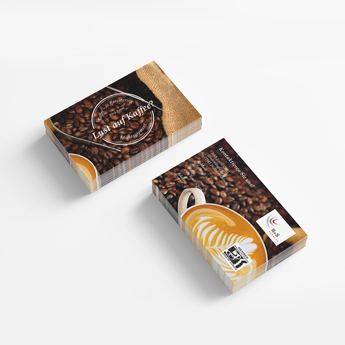 Werbeflyer udn Übersicht Kaffeespezisalitäten Diseño de fuchs@99