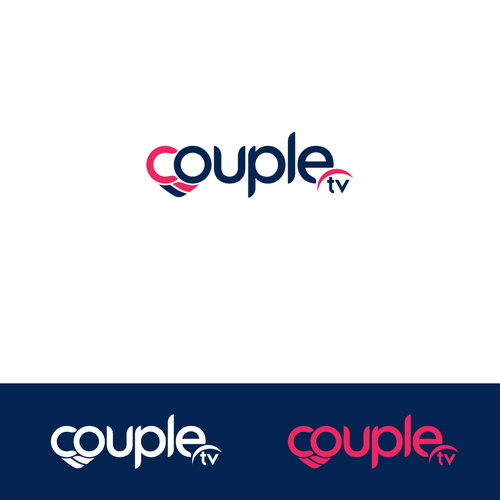 Couple.tv - Dating game show logo. Fun and entertaining. Diseño de Sufiyanbeyg™