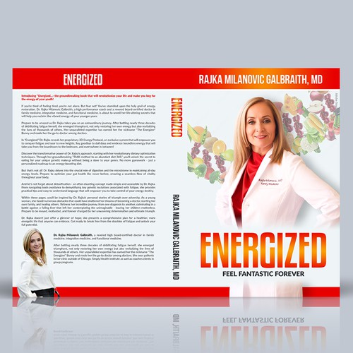 Design a New York Times Bestseller E-book and book cover for my book: Energized Diseño de Distinguish♐︎