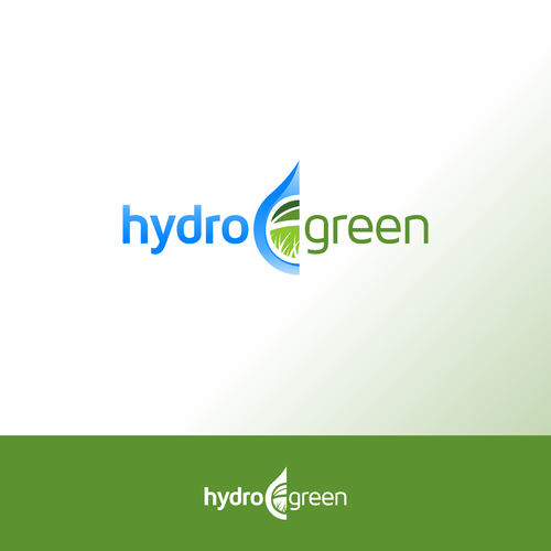 Sleek bold logo for hydroseeding company water droplet/grass-ontwerp door cast 19