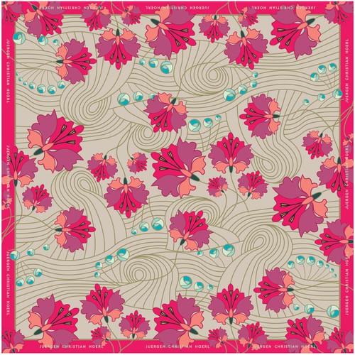 Pattern for silk scarf Design by ole_na