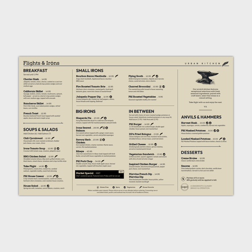 Refresh Menu Design for Local Wood Fired Kitchen Design by Federico Mohnen