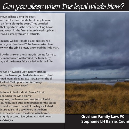 Gresham Family Law, PC needs a new postcard or flyer Réalisé par Trixi