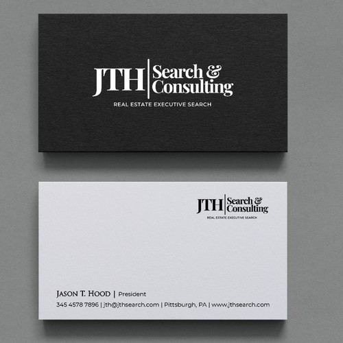 Business Card Design for Executive Search Firm Design by Xclusive16