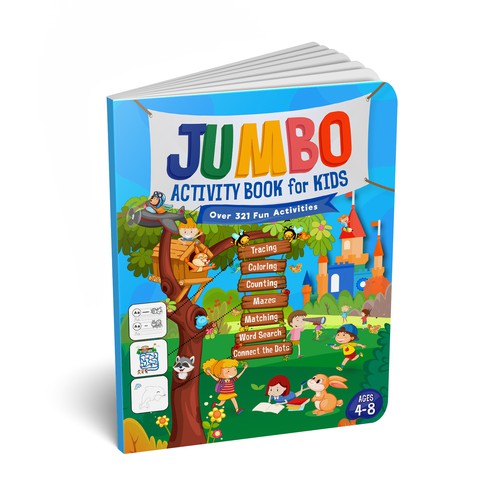 Fun Design for Jumbo Activity Book Design réalisé par saffran.designs