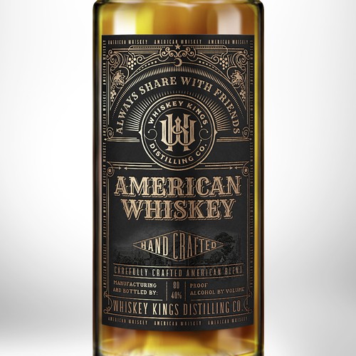 New Whiskey Distillery label design-ontwerp door Vasily ERA