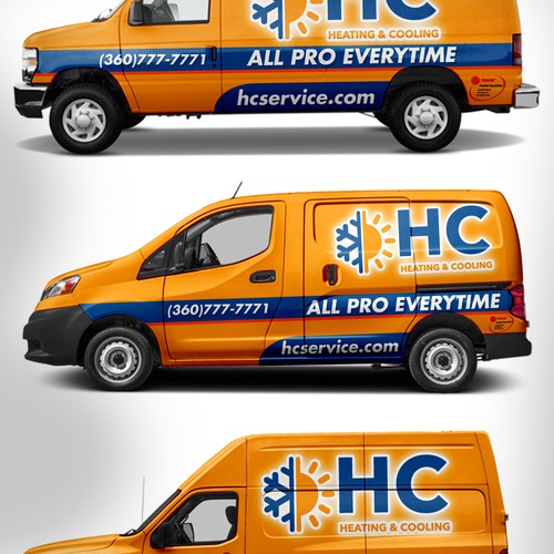 Design a Heating and Cooling Co Wrap in Orange Design by victims