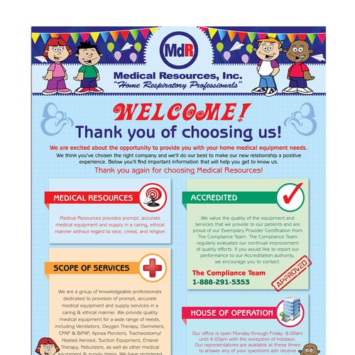 Create a cover page for our "Welcome packet" Design by Daniyal_82