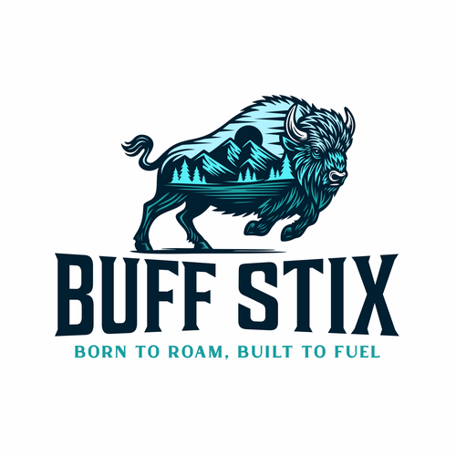 Buff Stix...Lean, Delicious, Buffalo Strong. Design by Brazuca Studio