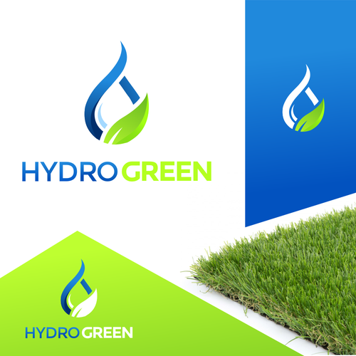 Sleek bold logo for hydroseeding company water droplet/grass Design réalisé par Zaikh Fayçal