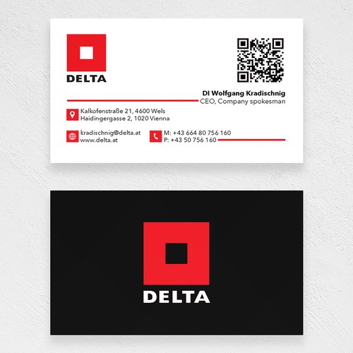 Diseño de DELTA Business Card Relaunch de PNX Graphics