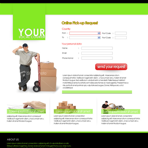 Help Your Local Courier with a new Web Page Design Design by Musuh Bumi