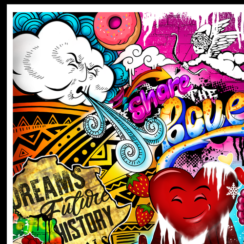 Design Dope Graffiti Wall / Mural like Illustration to create buzz for a product launch di Jezzus