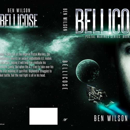 Sci-Fi Novel Cover Design, Start of Series. Design by iZed