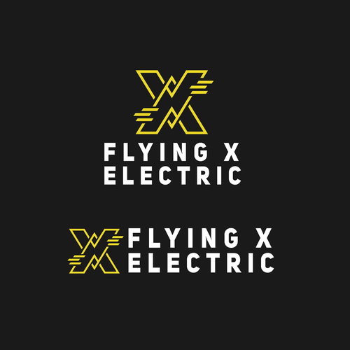 Flying X Electric Logo Design by Inktrovert_Dilla