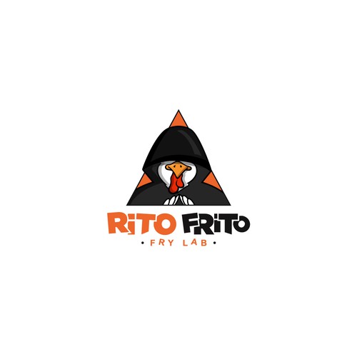 Fried Chicken Restaurant Logo RITO FRITO Design by CU4TRO ™