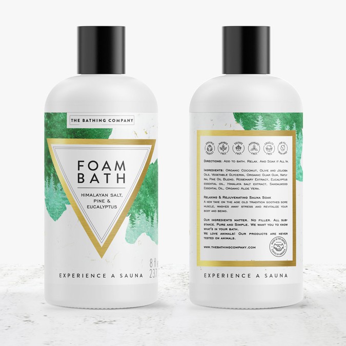 Foam Bath Bottle Labels Product label contest