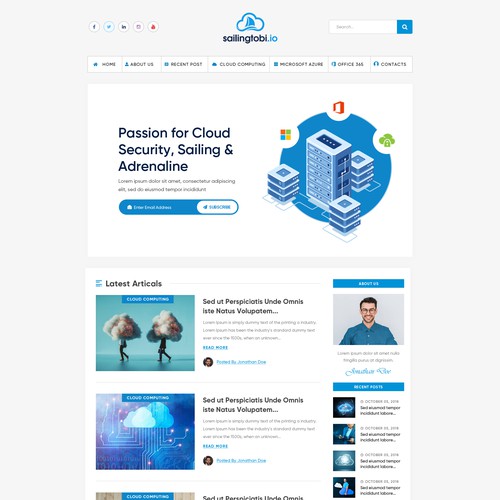 WordPress theme design contest entry by OMGuys™