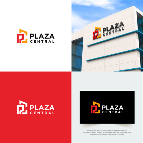 Logotipo Plaza Central Design by zen.logo