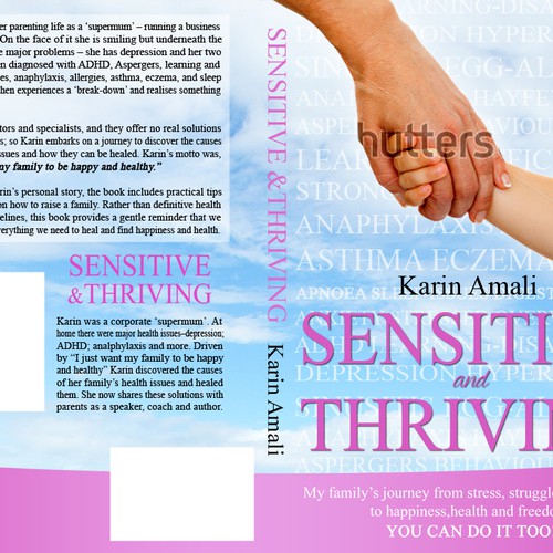 Create a book cover for "Sensitive and Thriving" giving parents inspiration and hope Design by LSDdesign