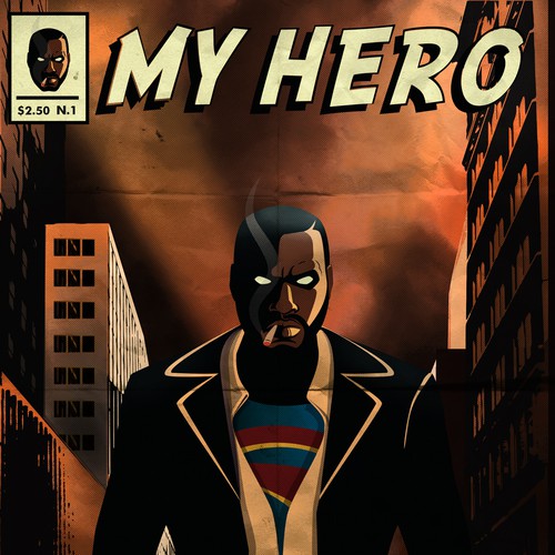 Create a Superhero graphic novel cover for a dramatic novel Design by Vuk N.