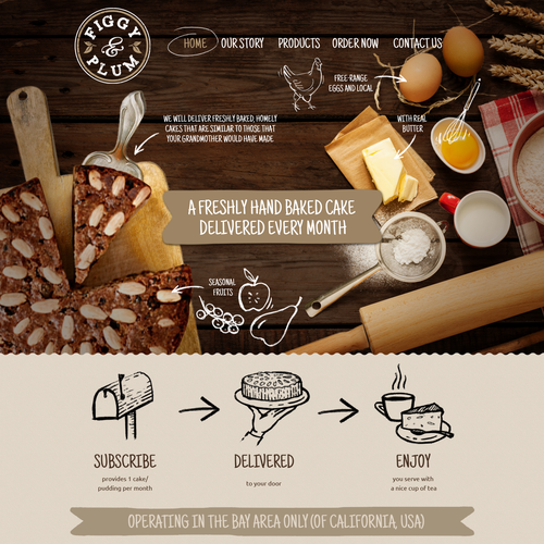 Create online brand for traditional, home-baked cake and pudding subscription club Réalisé par DSKY